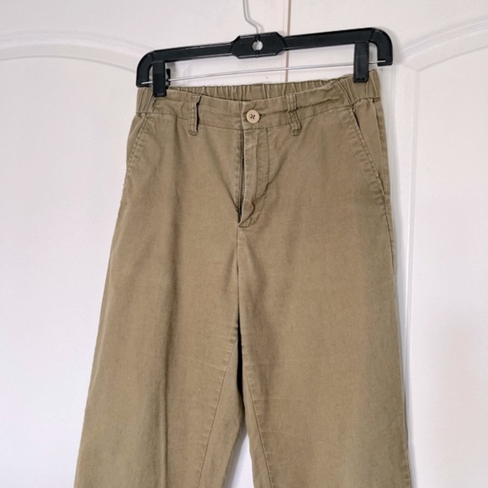 Uniqlo linen blend olive green pants size XS - Picture 8 of 11